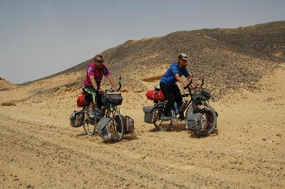 Les cyclotouristes en pleine action