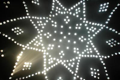 Les motifs lumineux sur la coupole