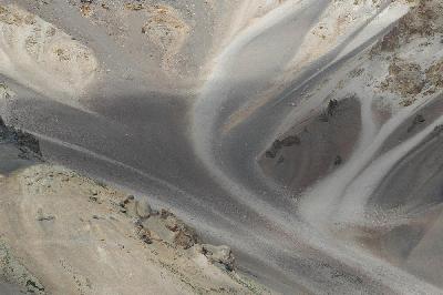 Le sable coule des sommets