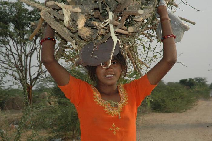 Paysanne entre Jaipur et Ajmer