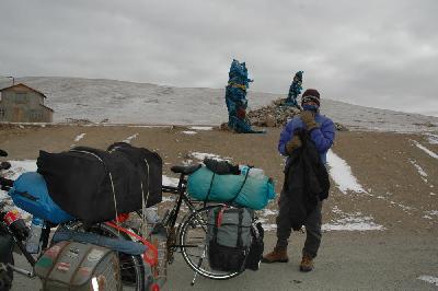 Le traditionnel  "ovoo" chamanique au sommet
