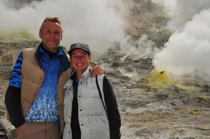 Chris et Eric dans les fumeroles