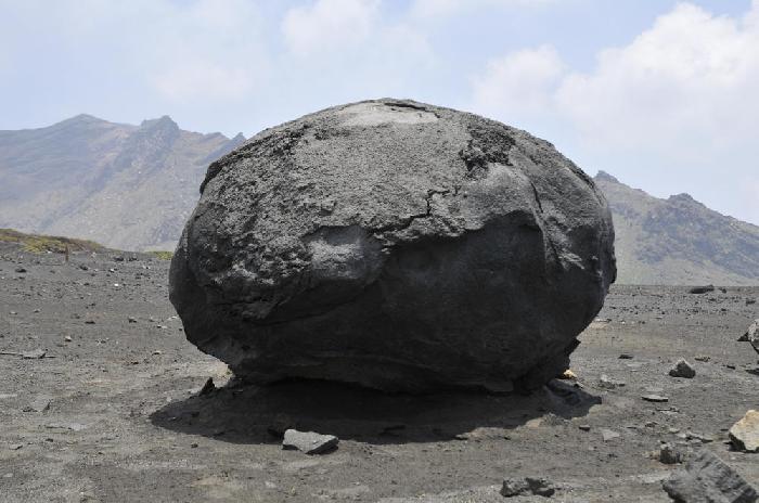 Boule de lave au Naka-dake